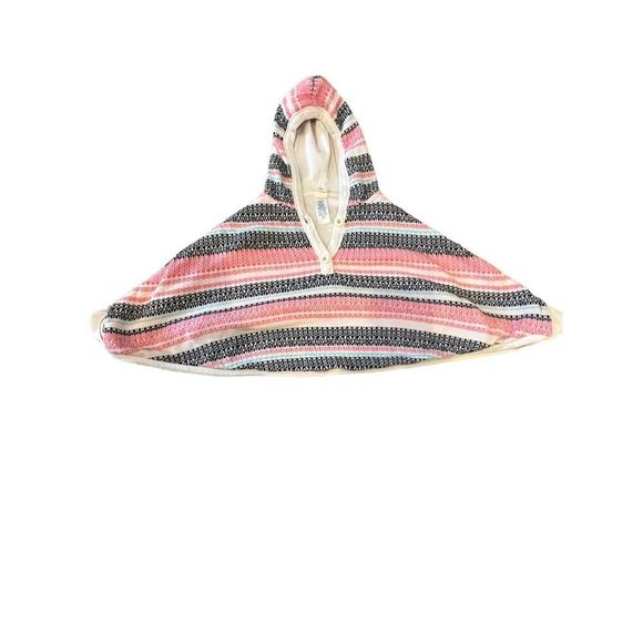 Tucker + Tate Girls’ Cotton Striped Poncho - Size 12-24 Months - Picture 3 of 7